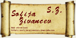 Sofija Živančev vizit kartica
